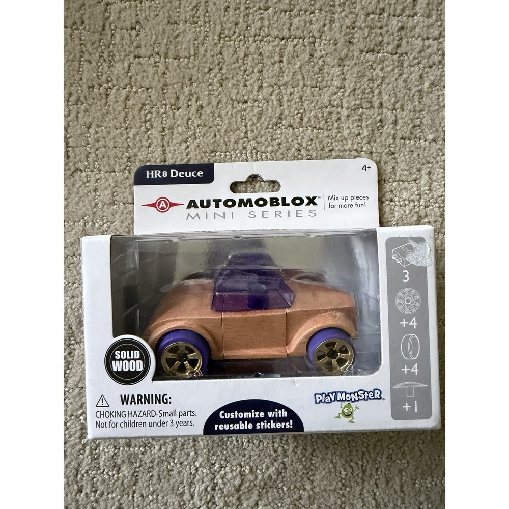 NEW Automoblox Minis HR8 Deuce Wooden Model Car by Calello New In Box!